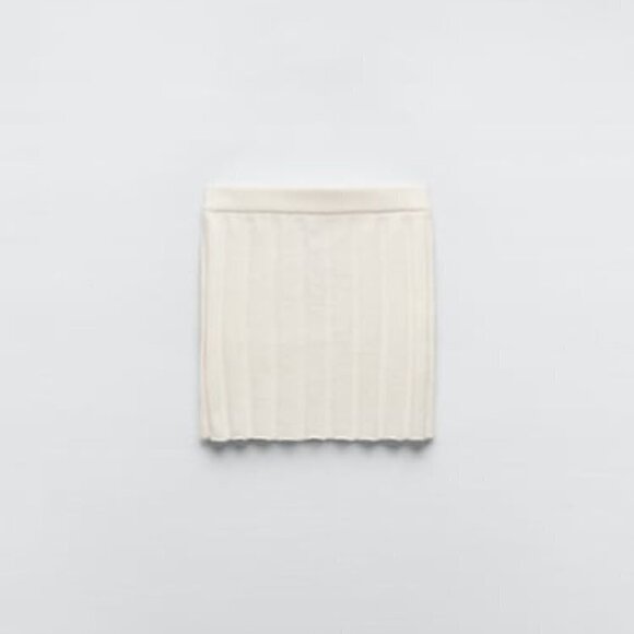 ZARA CHENILLE KNIT MINI SKIRT - Picture 4 of 7